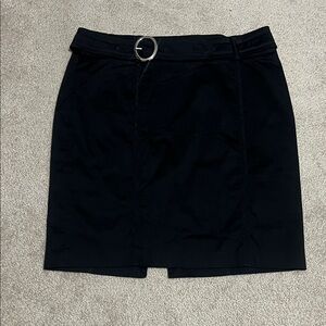 White House Black Market Black Skirt with Belt Detail